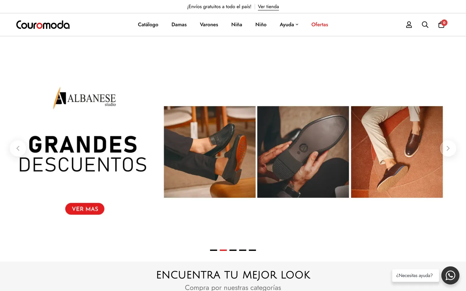 Tienda online de Couromoda, calzado de cuero